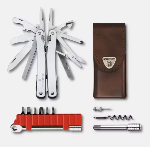 Imagen de MULTIHERRAMIENTA SWISSTOOL SPIRIT XC PLUS RATCHET EN ESTUCHE DE PIEL