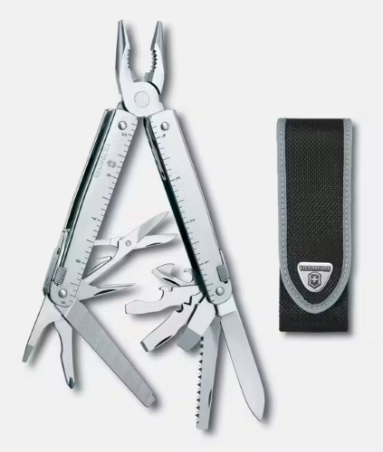 Imagen de MULTIHERRAMIENTA SWISSTOOL C/TIJERA FUNDA NYLON 27 USOS