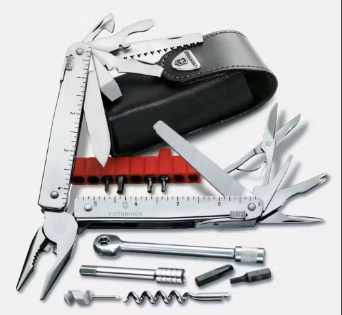 Imagen de MULTIHERRAMIENTA SWISSTOOL X PLUS RATCHET EN ESTUCHE DE PIEL