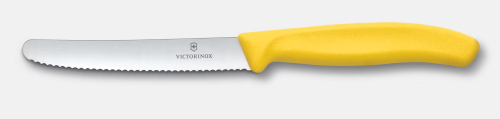 Imagen de CUCHILLO PARA TOMATE PUNTA REDONDA 11CM AMARILLO