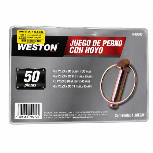 Imagen de JUEGO DE PERNO CON HOYO 50PZ