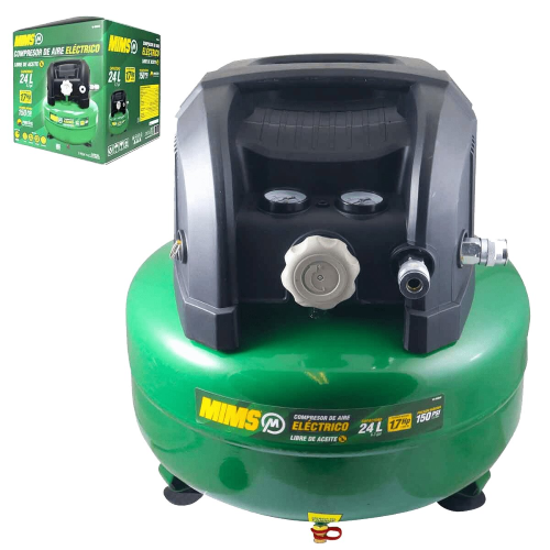 Imagen de COMPRESOR DE AIRE LIBRE DE ACEITE 24L 100V