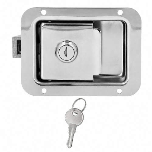 Imagen de CERRADURA REMOLQUE CROMADA CON LLAVE 2 1/2 X 3 3/4