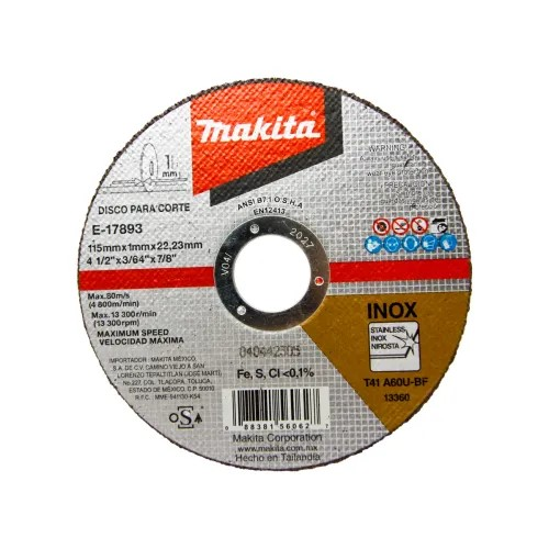 Imagen de (B12457) DISCO CORTE ACERO INOX 4 1/2X7/8X1.00MM) (E-17893)