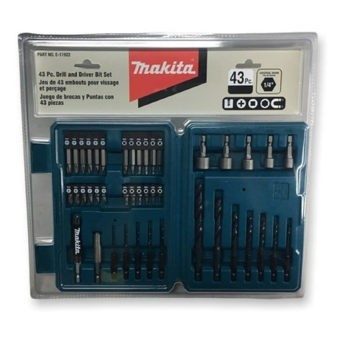Imagen de SET ACCESORIOS CON 43PZ,BROCAS P/METAL,PUNTAS,DADOS Y ADAPTADORES