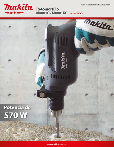 Imagen de ROTOMARTILLO 1/2 0-2,800 RPM 500 WATTS V.V.R