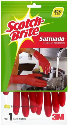 Imagen de GUANTE SATINADO ROJO SCOTCH-BRITE 3M GRANDE