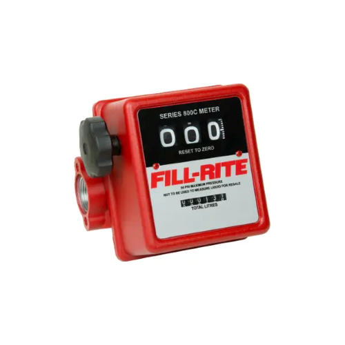 Imagen de CUENTALITRO MEDIDOR MECANICO DE LITROS 3 DIGITOS ENT/SAL DE 1" 19-76 LPM 50PSI NPT