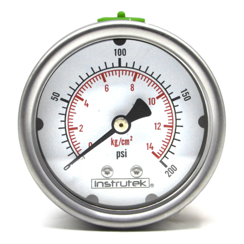 Imagen de MANOMETRO GLICERINA POSTERIOR 1/4 DE 0-200LBS CARATULA 2 1/2"