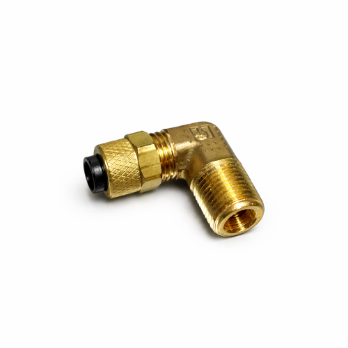 Imagen de CONEXION LATON POLY- 1/4 MAC NPT 1/8 CODO 90G
