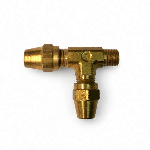 Imagen de CONEXION LATON TEE FRENOS AIRE 1/4 MAC NPT 1/8 A LADO