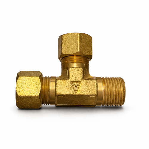 Imagen de CONEXION LATON COMPRESION TEE 1/2 MAC NPT3/8 A LADO