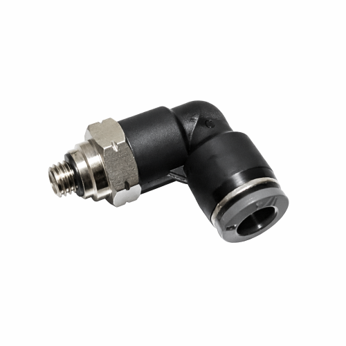 Imagen de CONECTOR CODO 90 ROTABLE TUBO 1/4 ROSCA 10-32 UNF