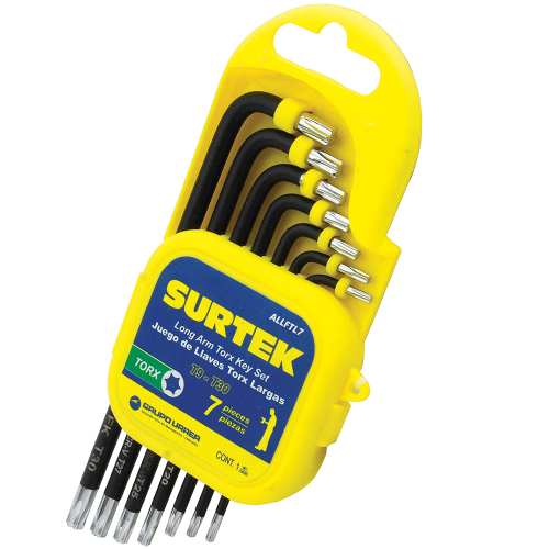 Imagen de JUEGO 7 LLAVES HEXAGONALES TORX LARGAS EN RACK