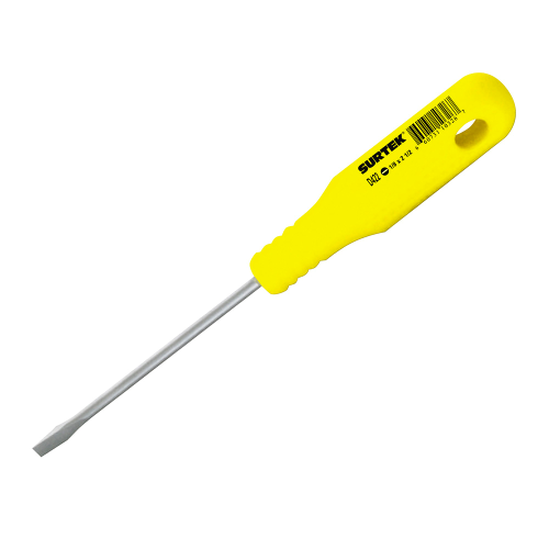 Imagen de DESTORNILLADOR AMARILLO MINIATURA BARRA REDONDA PUNTA CABINET 1/8 X 2-1/2