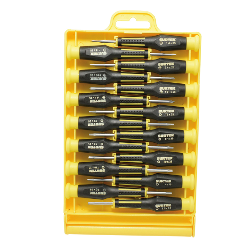 Imagen de JUEGO 15 DESTORNILLADORES PRECISION COMBINADO