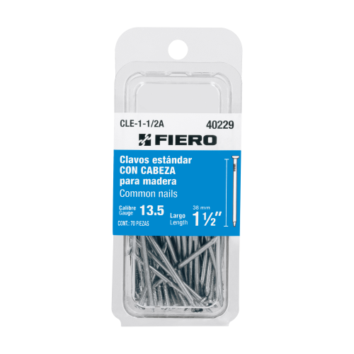Imagen de BLISTER CON 70 CLAVOS ESTANDAR 1 1/2" CON CABEZA