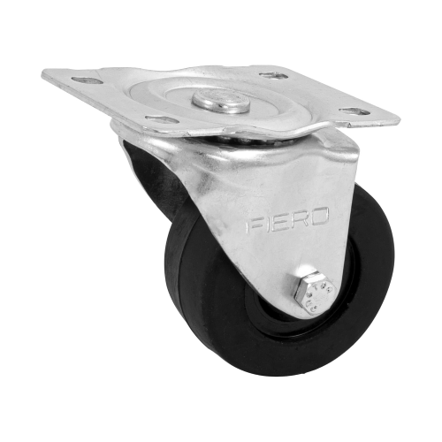 Imagen de RODAJA HULE 3",PLACA GIRATORIA CON BUJE,CARGA 90KG