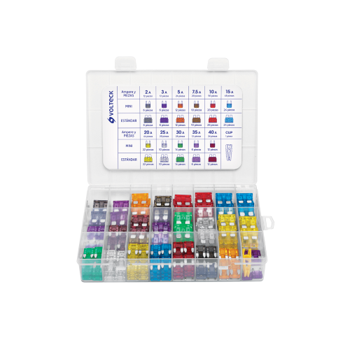 Imagen de JUEGO DE FUSIBLES AUTOMOTRICES EST-NDAR Y MINI, 300 PZ