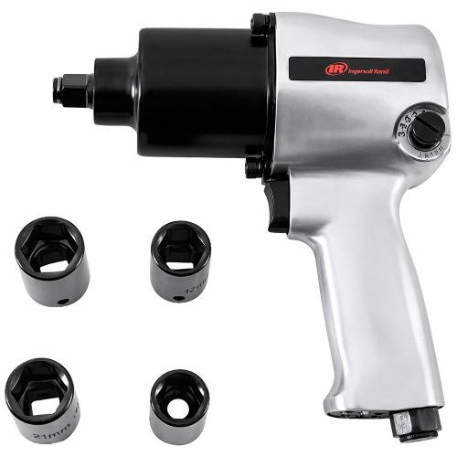 Imagen de PISTOLA IMPACTO NEUMATICA 1/2" 8 000 R.P.M. 25-300 FT/LB C/ESTUCHE Y 4 DADOS