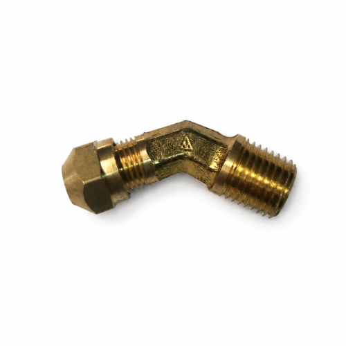 Imagen de CONEXION LATON FRENOS AIRE NYLON 1/4 MAC NPT 1/4 CODO 45G