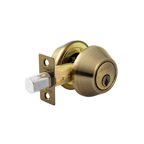 Imagen de CERROJO LATON ANTIGUO DOBLE CILINDRO HERMEX BASIC