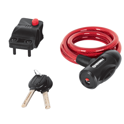 Imagen de CANDADO PARA BICICLETA CON LLAVE 10 X 1000 MM