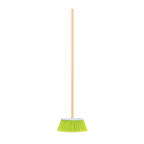 Imagen de ESCOBA MEDIANA TIPO CEPILLO DE PVC BASTON MADERA