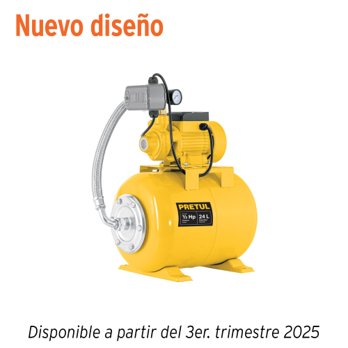 Imagen de BOMBA HIDRONEUMATICA 1/2HP 24 LITROS
