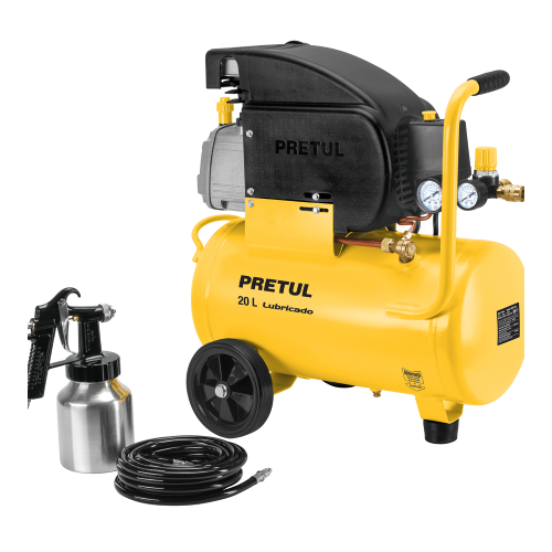 Imagen de KIT DE COMPRESOR 20L 2-1/2HP MANGUERA PVC Y PISTOLA