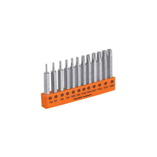 Imagen de JUEGO DE 12 PUNTAS TORX COMBINADAS C/SEGURO LARGO 2", EXPERT