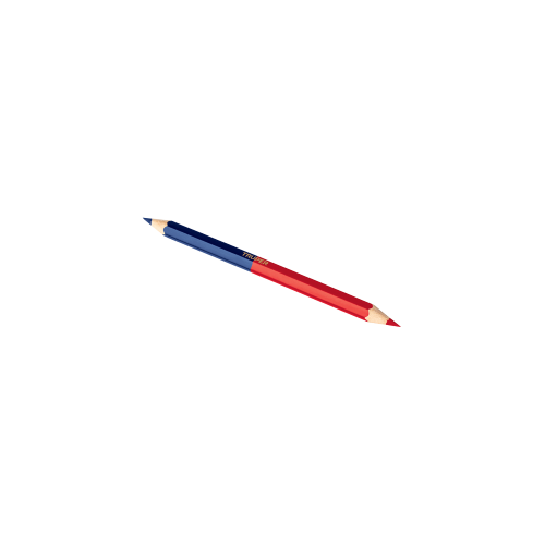 Imagen de BLÍSTER CON 2 LÁPICES 18 CM BICOLOR GRUESOS PARA CARPINTERO