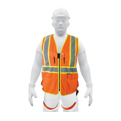 Imagen de CHALECO DE SEGURIDAD PARA ARNÉS, ALTA VISIBILIDAD, NARANJA
