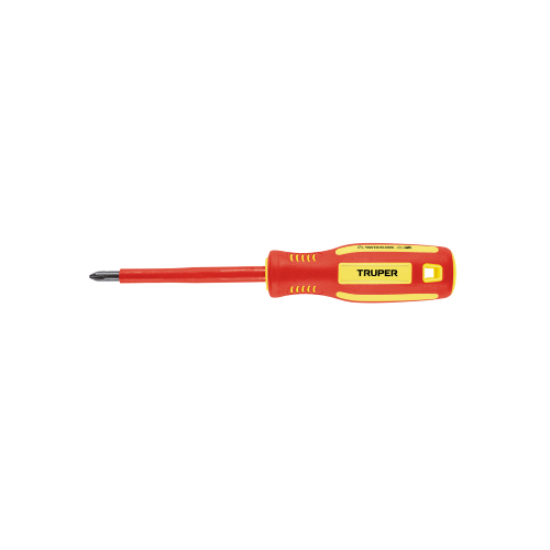 Imagen de DESARMADOR DIELÉCTRICO DE CRUZ 1/4" X 4", TRUPER
