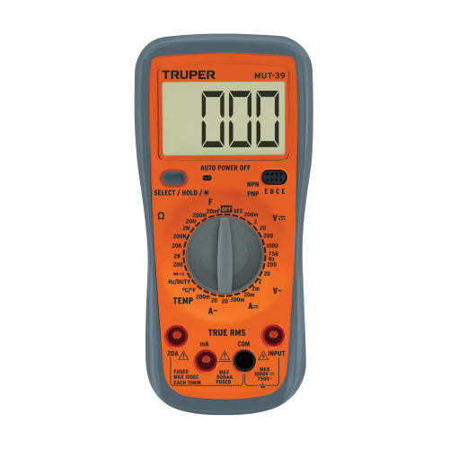 Imagen de MULTIMETRO DIGITAL PROFESIONAL CON RMS V