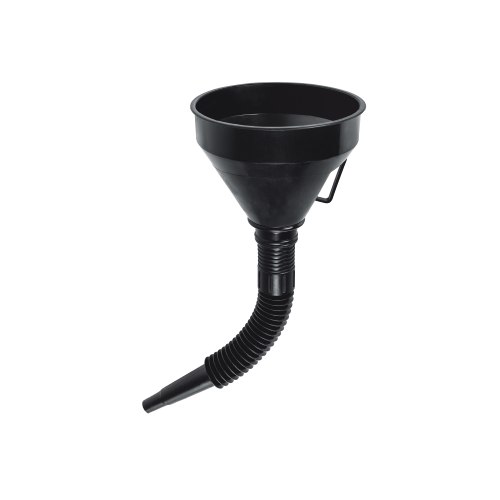 Imagen de EMBUDO DE PLÁSTICO 500 ML, CUELLO FLEXIBLE CON FILTRO