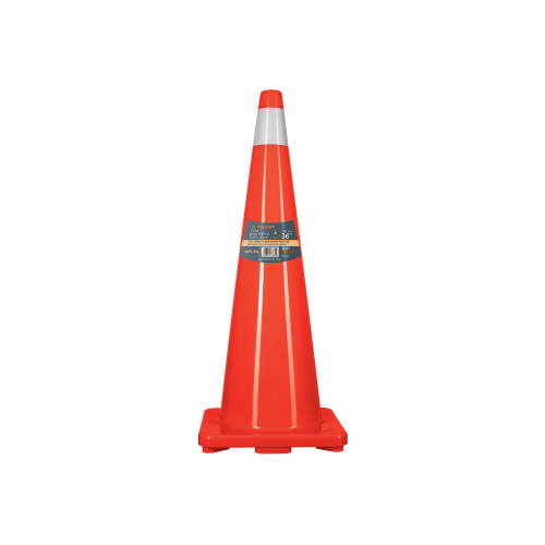 Imagen de CONO DE PRECAUCIÓN DE 70 CM DE PVC CON REFLEJANTE, TRUPER