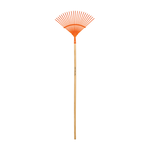 Imagen de ESCOBA METÁLICA PARA JARDÍN, CURVA, 22 DIENTES, MANGO 48"