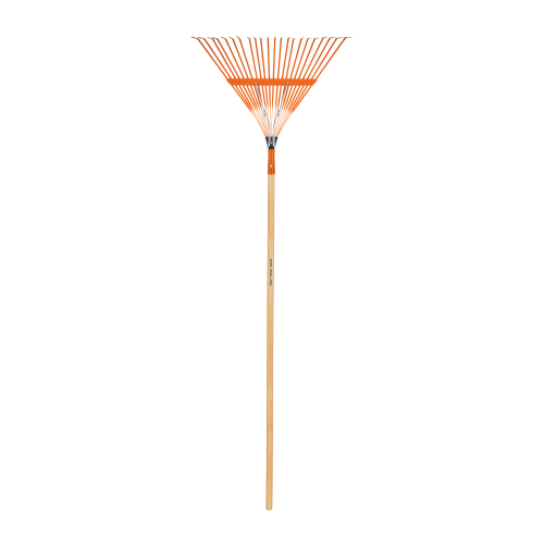 Imagen de ESCOBA METÁLICA PARA JARDÍN, RECTA, 22 DIENTES, MANGO 48"