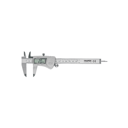 Imagen de CALIBRADOR VERNIER DIGITAL 6", ACERO INOX, STD Y MM, TRUPER