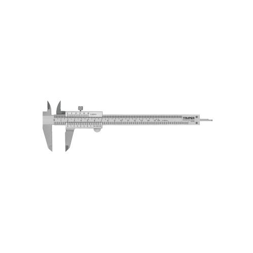 Imagen de CALIBRADOR VERNIER ANALÓGICO 6", ACERO INOX, STD Y MM,TRUPER