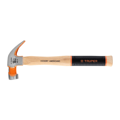 Imagen de MARTILLO PULIDO 16 OZ UÑA CURVA, MANGO HICKORY, TRUPER GRIP