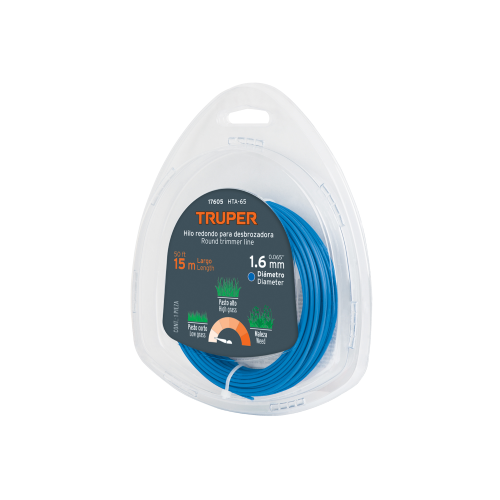 Imagen de HILO TIPO CRUCETA PARA DESBROZADORA 15 M LARGO 1.6 MM