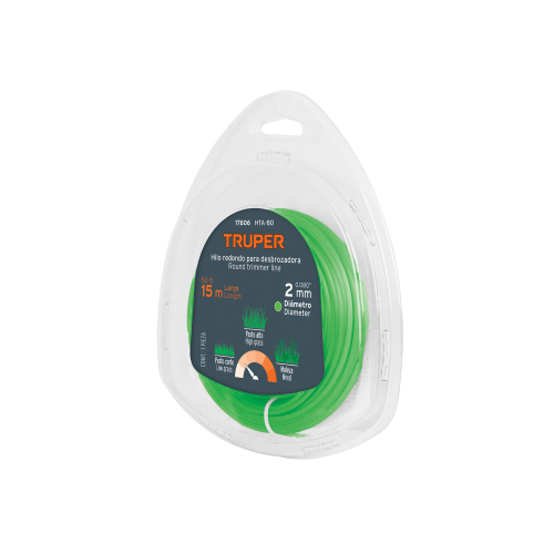 Imagen de HILO TIPO CRUCETA PARA DESBROZADORA 15 M LARGO 2 MM