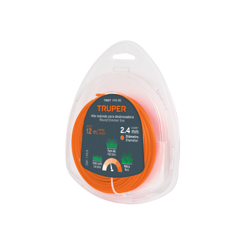 Imagen de HILO TIPO CRUCETA PARA DESBROZADORA 12 M LARGO 2.4 MM