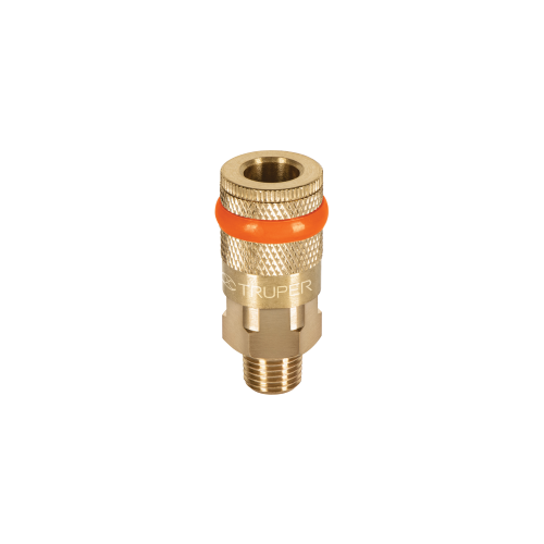 Imagen de COPLE RÁPIDO DE LATÓN, MACHO, CUERDA 1/4" NPT