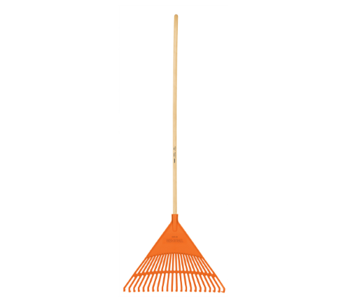 Imagen de ESCOBA PLÁSTICA RÍGIDA PARA JARDÍN, 22 DIENTES, MANGO 48"