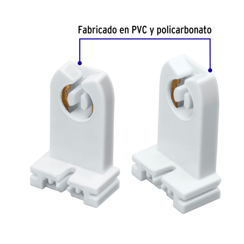 Imagen de PORTA LAMPARA DE PLASTICO BASE G13 BIPIN 2PZ
