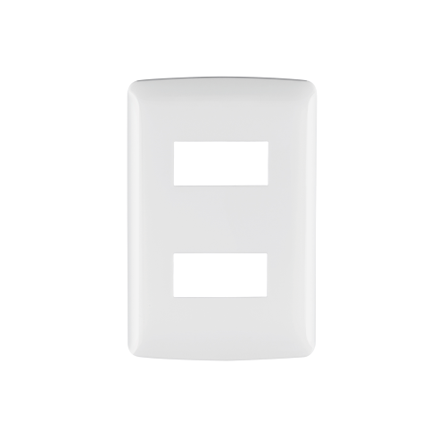 Imagen de PLACA 2 MODULOS ABS LINEA ITALIANA COLOR BLANCO
