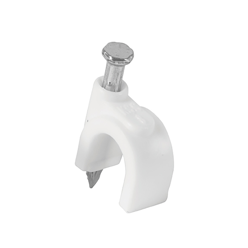 Imagen de GRAPA CURVA, 8MM, BLANCA, BOLSA C/20 PZS